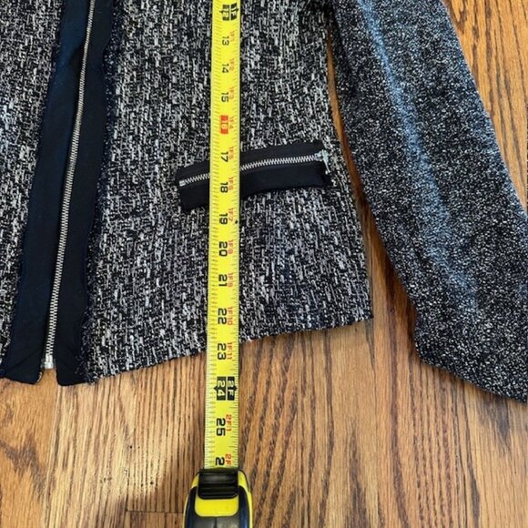 Elie Tahari Nordstrom Textured Tweed Zip‑Up Jacket Size 6 Lined $398 MSRP - Picture 9 of 11